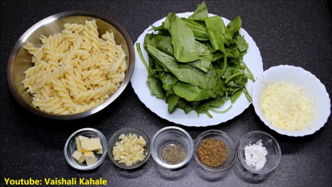 palak pasta recipe