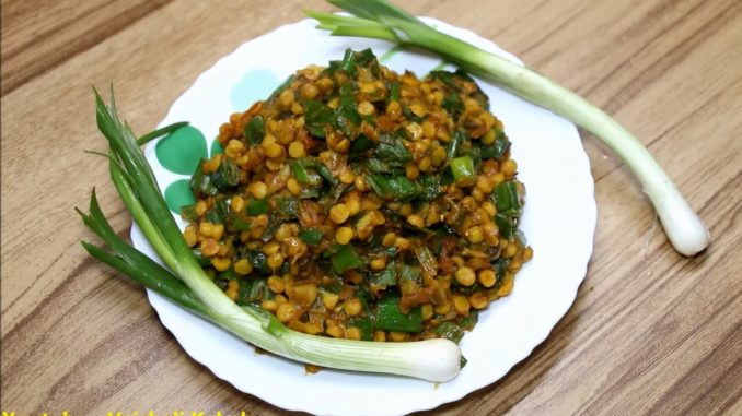 hare pyaz ki sabji recipe