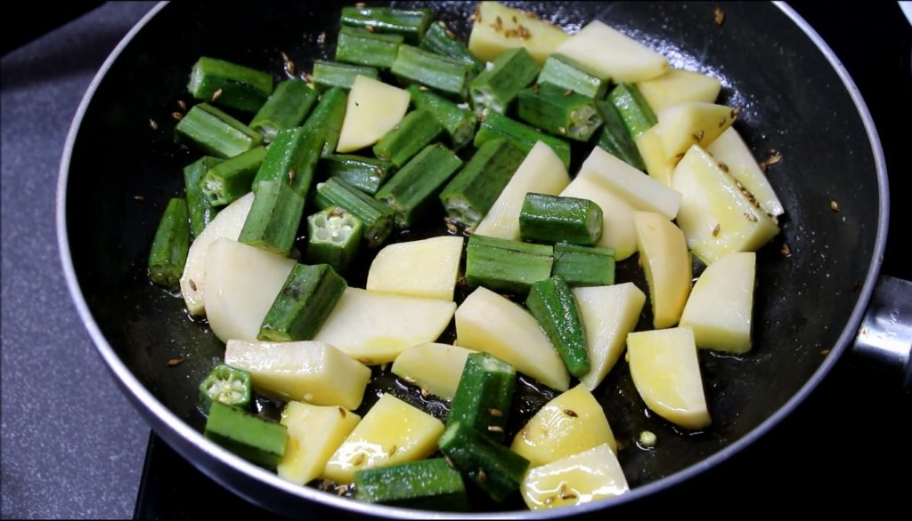 bhindi potato sabji