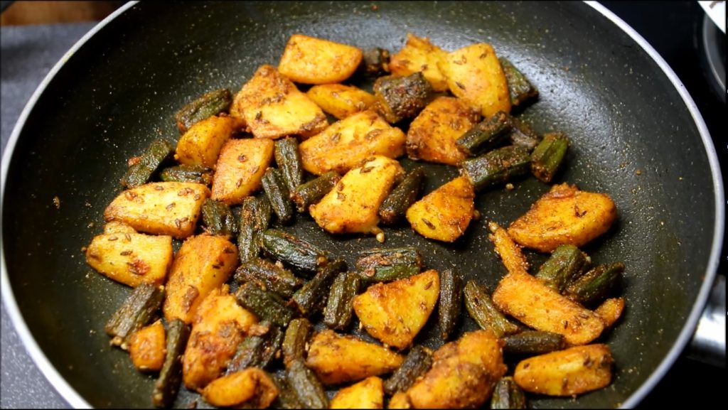 aloo bhindi recipe