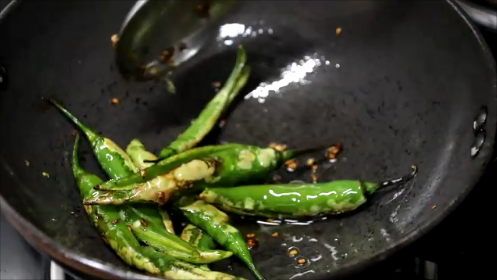 Fried Green Chilli Recipe